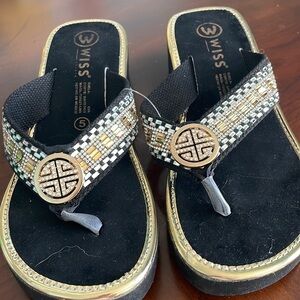 NWOT WISS sandals, lots of bling!  Excellent condition, never worn, 5